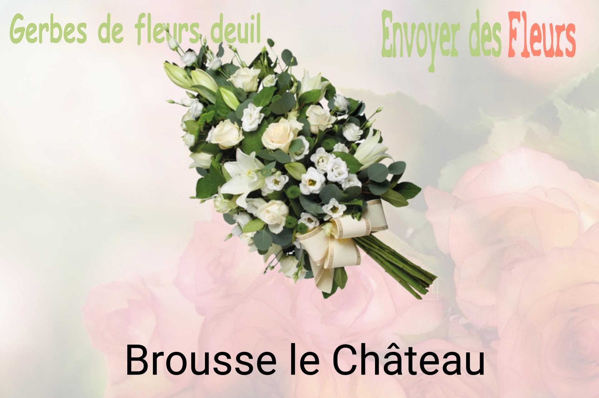 Gerbe de fleurs de deuil livrée à Brousse-le-Château